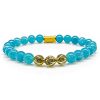Bead Bracelet Amazonite Beads Excelsior Gold 925 Sterling Silver