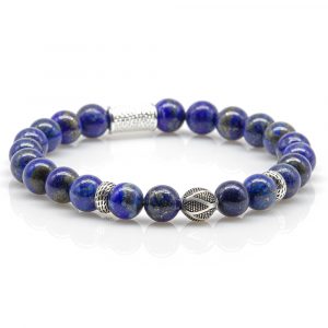 Pearl Bracelet Lapis Lazuli Pearls 925 Sterling Silver Monaco