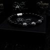 Bead Bracelet Onyx Beads Excelsior Silver 925 Sterling Silver