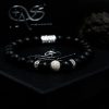 Pearl Bracelet Onyx Matt Pearls Luna 925 Sterling Silver