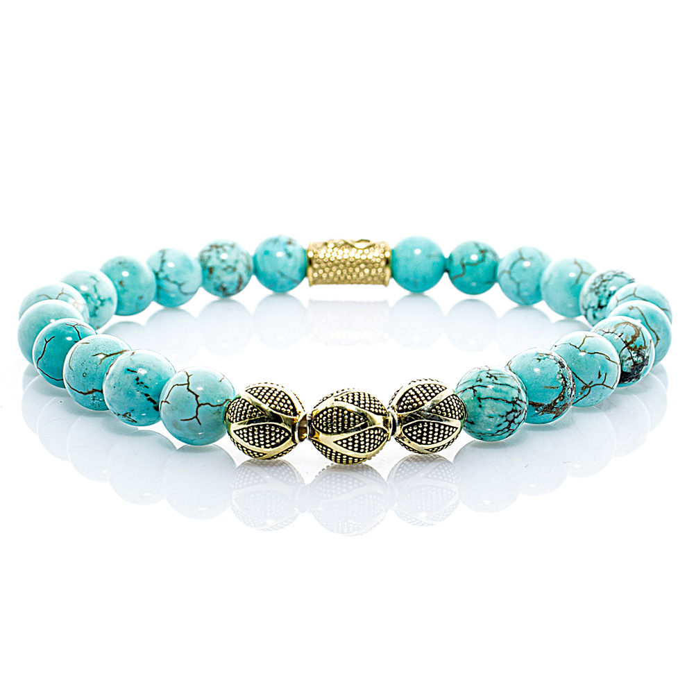 Pearl Bracelet Turquoise Pearls Excelsior Gold 925 Sterling Silver