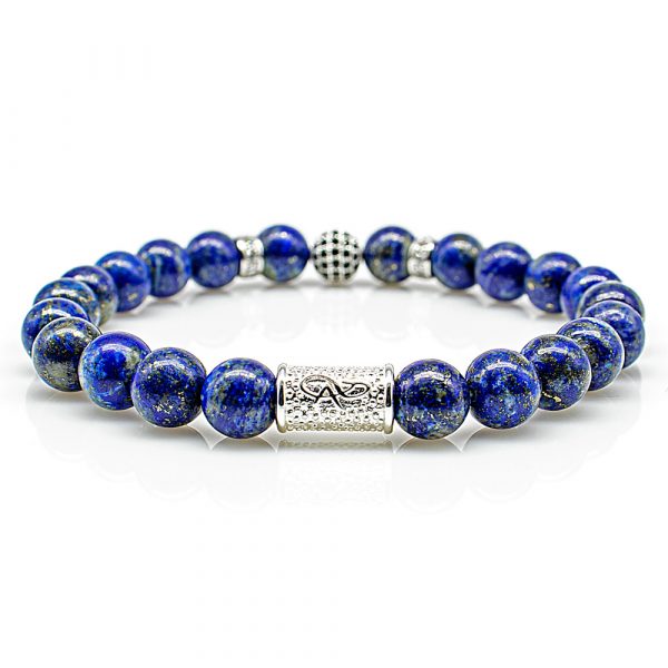 Pearl Bracelet Lapis Lazuli Pearls Royal Crown 925 Sterling Silver