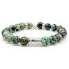 Bead Bracelet African Turquoise Beads Luna 925 Sterling Silver