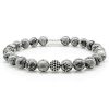 Perlenarmband Jaspis Perlen Royal Beads 925 Sterling Silber