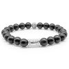 Pearl Bracelet Onyx Matt Pearls Royal Beads 925 Sterling Silver