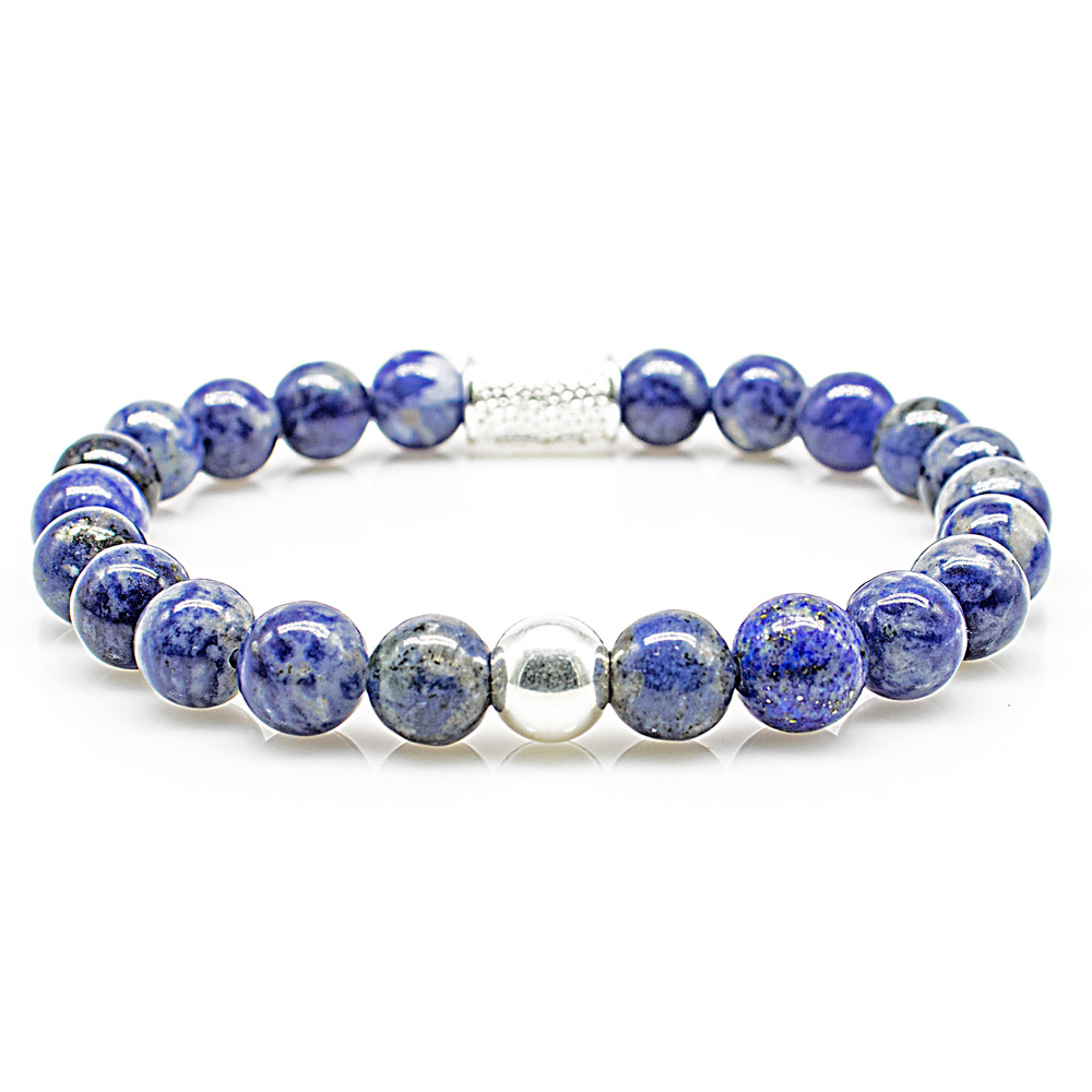 Pearl Bracelet Sodalite Pearls Silver / Gold 925 Sterling Silver / 18k Gold Plated