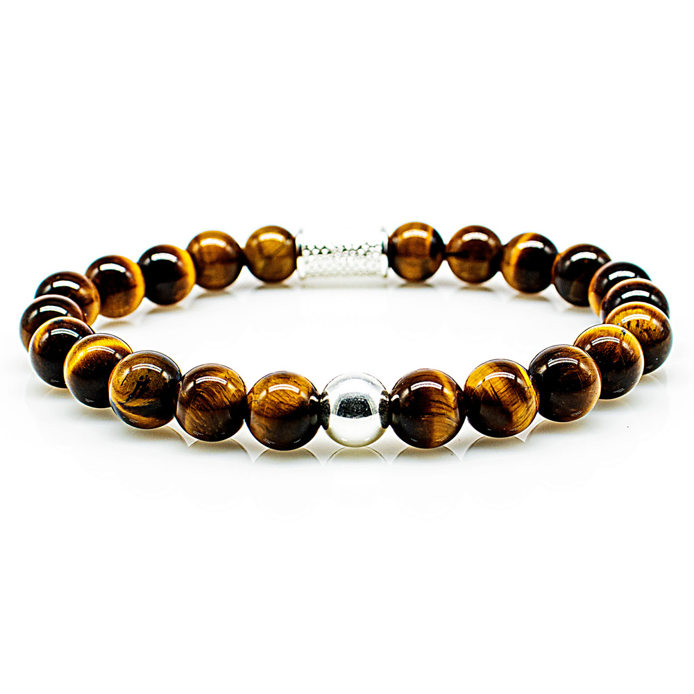 Pearl Bracelet Tiger Eye Pearls Silver / Gold 925 Sterling Silver / 18k Gold Plated