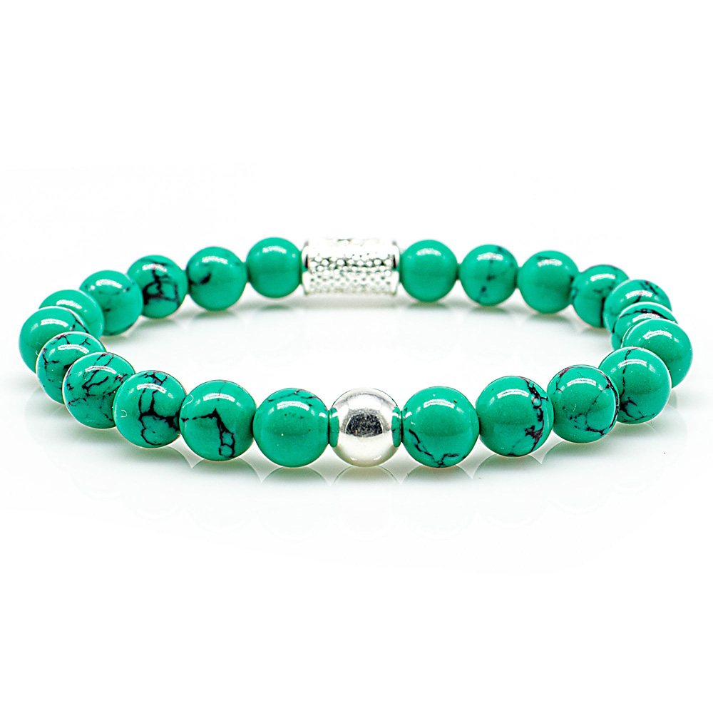 Pearl Bracelet Green Turquoise Pearls Silver / Gold 925 Sterling Silver / 18k Gold Plated