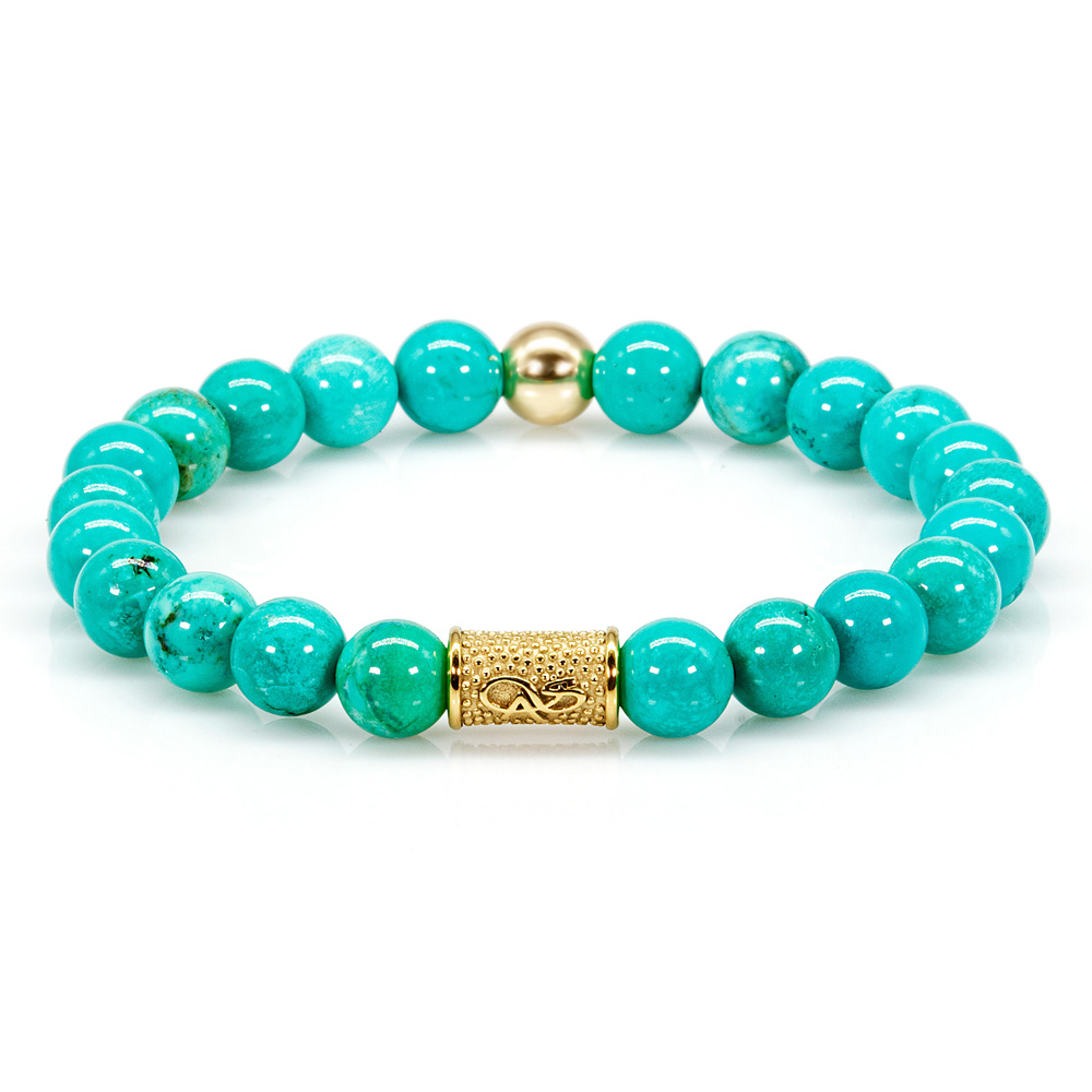 Pearl Bracelet Green / Blue Turquoise Pearls Silver / Gold 925 Sterling Silver / 18k Gold Plated