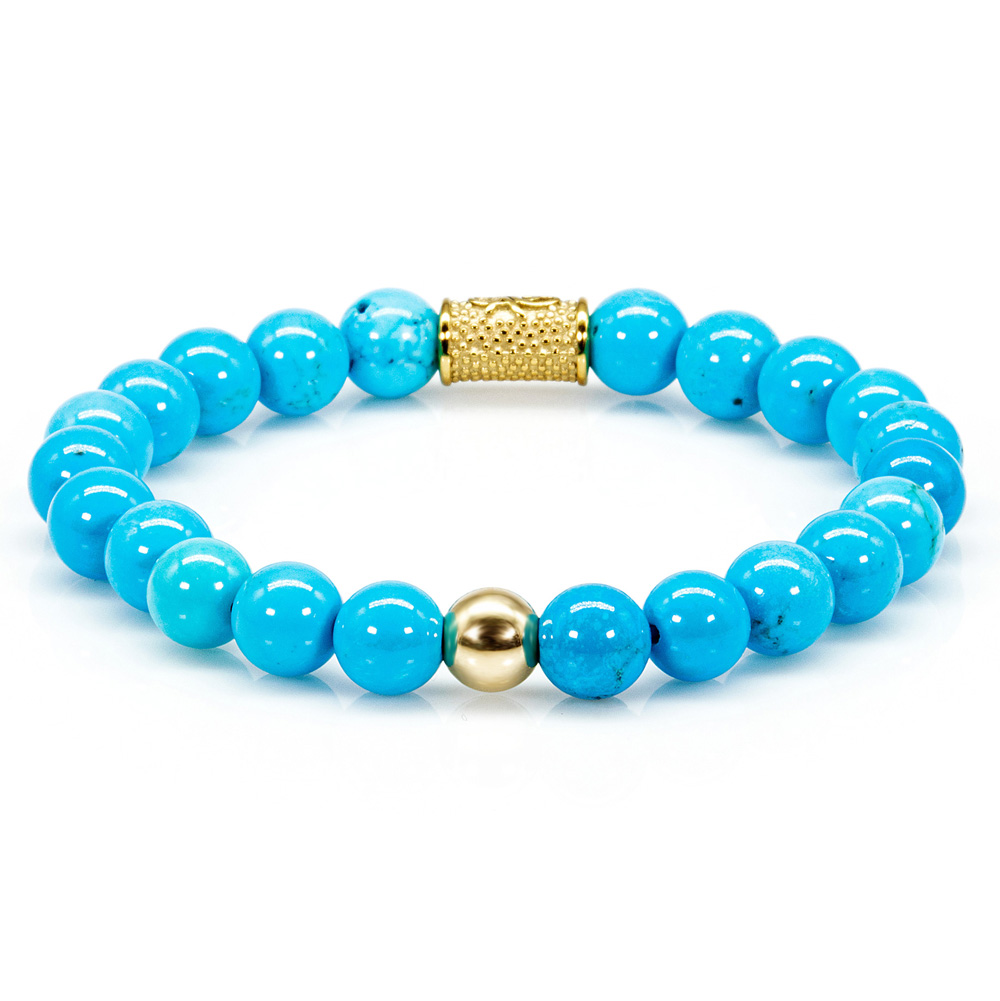 Pearl Bracelet Green / Blue Turquoise Pearls Silver / Gold 925 Sterling Silver / 18k Gold Plated